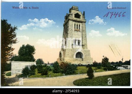 Bismarckdenkmal Weissenfels. Bismarckdenkmal Foto Stock