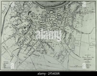 Situato sulla città principale e residenza di Dresda, insieme ai sobborghi Foto Stock