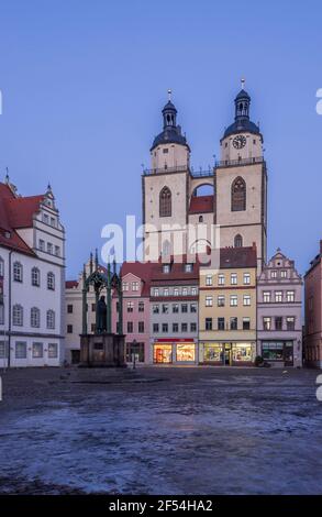 Geografia / viaggio, Germania, Sassonia-Anhalt, Lutherstadt Wittenberg, mercato con l'UNESCO mondo Heri, diritti aggiuntivi-clearance-Info-non-disponibile Foto Stock