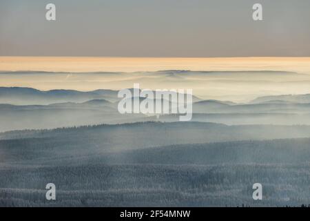 Geografia / viaggio, Germania, Sassonia-Anhalt, parco nazionale Harz Montagne in inverno, Additional-Rights-Clearance-Info-non-disponibile Foto Stock