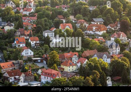 Geografia / viaggio, Germania, Sassonia-Anhalt, Wernigerode in serata, diritti aggiuntivi-clearance-Info-non-disponibile Foto Stock