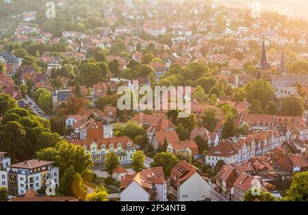 Geografia / viaggio, Germania, Sassonia-Anhalt, Wernigerode in serata, diritti aggiuntivi-clearance-Info-non-disponibile Foto Stock
