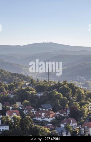 Geografia / viaggio, Germania, Sassonia-Anhalt, Wernigerode in serata, diritti aggiuntivi-clearance-Info-non-disponibile Foto Stock