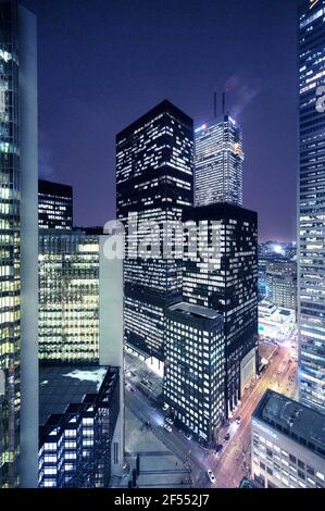 Tornto downtown. Bay Street il distretto bancario. Foto Stock