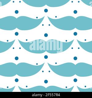 Baffi e puntini. Illustrazione vettoriale, design piatto Illustrazione Vettoriale