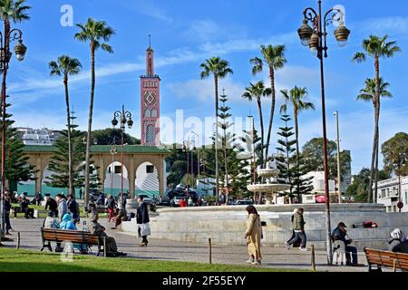 Scena di strada nel centro storico Medina Tangeri, Marocco, Africa del Nord, marocchino, Foto Stock