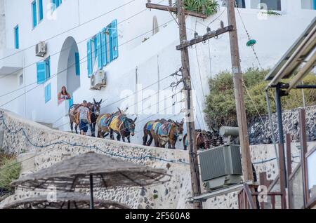 Santoriini, Grecia 2014 Foto Stock