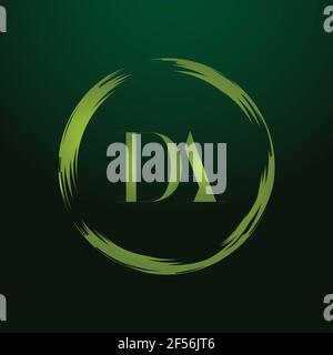 Modello vettoriale iniziale del design del logo da della lettera monogramma. Logo DA Letter Foto Stock