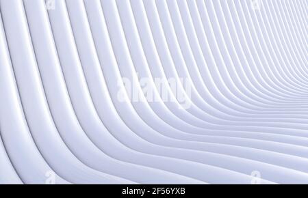 struttura geometrica astratta di onge ed elementi regolari bianchi. rendering 3d. Foto Stock