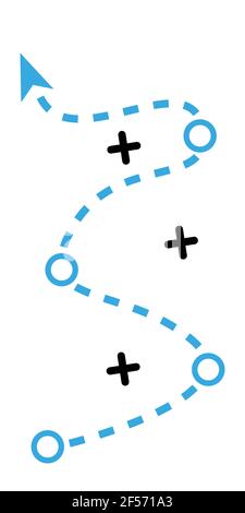 Icona e simbolo del concetto di business Tactics Vector Icon.Tactics. Design piatto. Eps10 vettorie10 Illustrazione Vettoriale