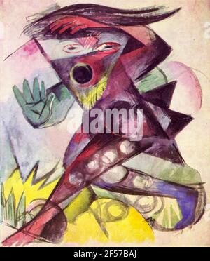 Franz Marc opera dal titolo Caliban from the Tempest di William Shakespeare. Foto Stock