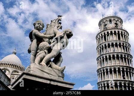 Torre pendente di Pisa, Italia Foto Stock