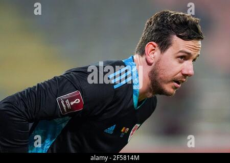 LEUVEN, BELGIO - MARZO 24: Danny Ward of Wales durante la Coppa del mondo FIFA 2022 Qatar Qualifier match tra Belgio e Galles a Den Dreef il 2 marzo Foto Stock