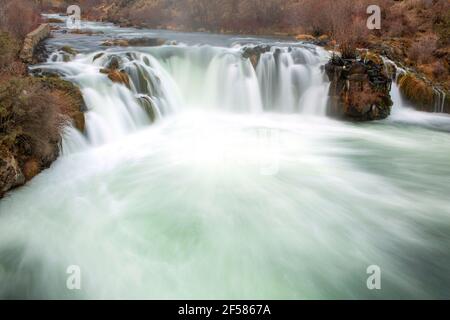 Steelhead Falls, Deschutes Wild & Scenic River, Steelhead Falls Wilderness Study Area, Oregon Foto Stock