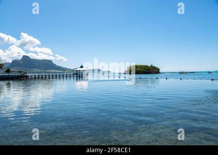 Stagcape tropicale nel sud della repubblica di Mauritius. Foto Stock