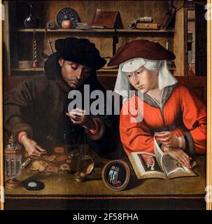 Quentin Messys - il moneylender e sua moglie -1514 Foto Stock
