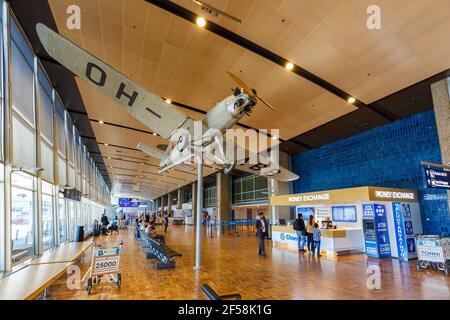 Helsinki, Finlandia - 25 maggio 2018: Terminal 2 dell'aeroporto Helsinki Vantaa. Foto Stock