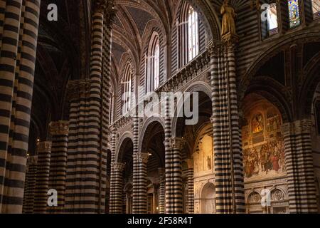 All'interno della Cattedrale di Siena si trova una chiesa medievale di Siena Foto Stock