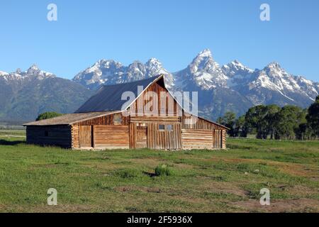 Geografia / viaggio, Stati Uniti, Wyoming, Jackson, Molton Barn, Mormon Row, Antelope Flats, Grand Teton Natio, Additional-Rights-Clearance-Info-Not-Available Foto Stock