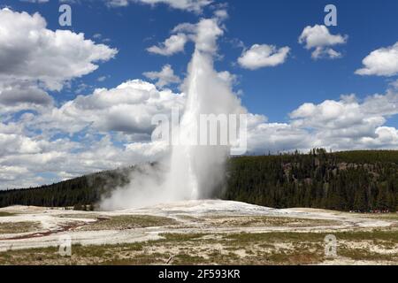 Geografia / viaggio, Stati Uniti, Wyoming, Yellowstone National Park, Old Faithful, Informazioni-aggiuntive-diritti-liquidazione-non-disponibili Foto Stock