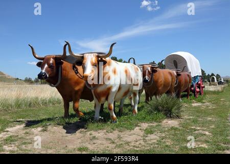 Geografia / viaggio, Stati Uniti, Nebraska, Scottsbluff, Scotts Bluff, Oregon Trail Landmark, Mitchell Pass, Additional-Rights-Clearance-Info-non-disponibile Foto Stock
