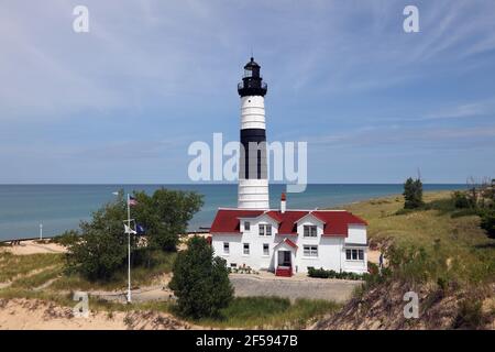 Geografia / viaggio, USA, Michigan, Ludington state Park, Big Sable Point Light (1867), Ludington state, Additional-Rights-Clearance-Info-Not-Available Foto Stock