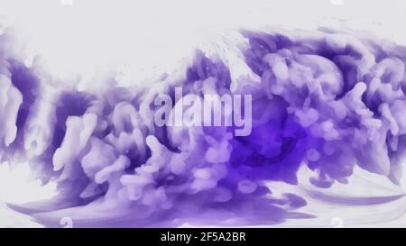 Nuvola di inchiostro viola. Frattale art. Astratto sfondo Foto Stock