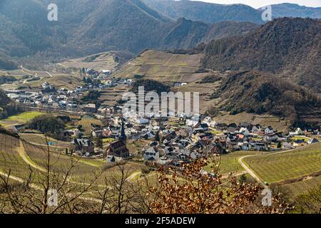 Castello di Saffenburg sull'Ahr a Rech, Germania Foto Stock