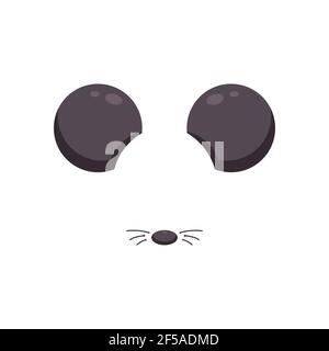 Sia il mouse alla festa. Maschera. Illustrazione vettoriale isolata su sfondo bianco. Illustrazione Vettoriale