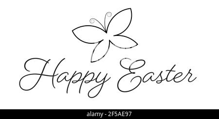 Buon disegno calligrafico di Pasqua Illustrazione Vettoriale