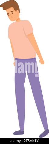 Icona del ragazzo disobbediente. Cartone animato di icona vettore ragazzo disobbediente per il web design isolato su sfondo bianco Illustrazione Vettoriale