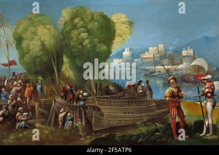 Dosso Dossi - Enea e Achates sulla costa libica, c. 1520 Foto Stock