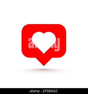 Icona cuore come social network. Sfondo bianco. Illustrazione vettoriale Illustrazione Vettoriale