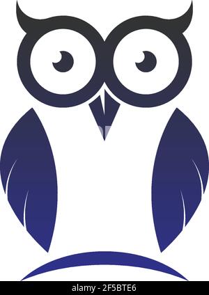 Illustrazione del modello di disegno dell'icona vettoriale del logo OWL Illustrazione Vettoriale