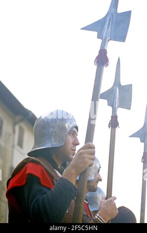 Festa medievale a Montevarchi, Italia Foto Stock