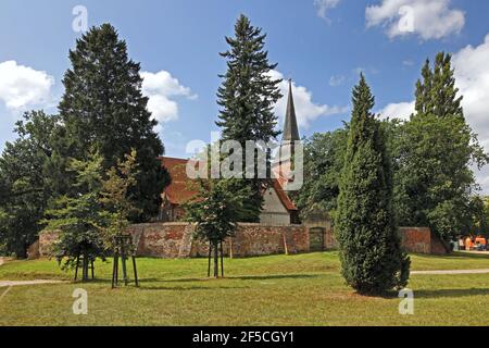 Geografia / viaggio, Germania, Meclemburgo-Pomerania occidentale, GER, Isola di Usedom, Mellenthin, chiesa del villaggio, diritti aggiuntivi-clearance-Info-non-disponibile Foto Stock