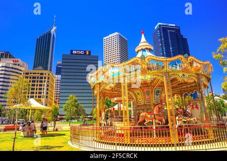 Giostra veneziana a Perth Foto Stock