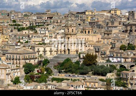 Geografia / viaggio, Italia, Duomo di San Giorgio, Modica, provincia Ragusa, Sicilia, Italia, Informazioni-aggiuntive-diritti-liquidazione-non-disponibili Foto Stock