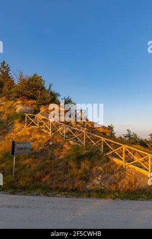 Passo della Braccina, Parco Nazionale foreste Casentinesi, Monte Falterona, Campigna (Parco Nazionale delle foreste Casentinesi, Monte Falterona e campi Foto Stock