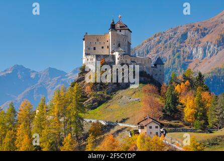 Geografia / viaggio, Svizzera, Castello di Tarasp, Grigioni, diritti-aggiuntivi-liquidazione-Info-non-disponibile Foto Stock