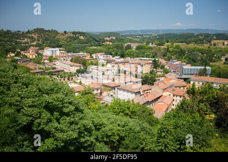 Vista sulla città di Colle di Val d'Elsa Foto Stock