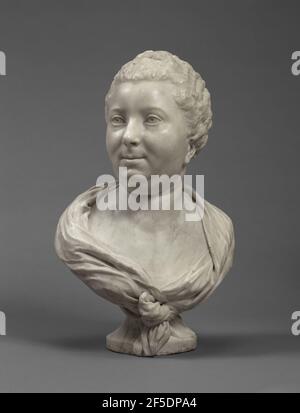 Busto di Mme. Adélaïde Julie Mirleau de Neuville, nata Garnier d'Isle. Jean-Baptiste Pigalle (francese, 1714 - 1785) Foto Stock