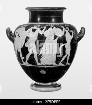 Attico Stamnos a figura rossa. Tyszkiewicz Pittore (Greco (Attico)) Foto Stock