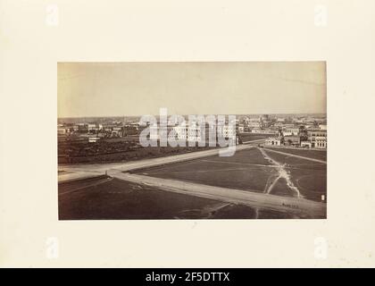 Vista panoramica di Calcutta, dal Monumento Ochterlony. P. III.. Samuel Bourne (inglese, 1834 - 1912) Foto Stock