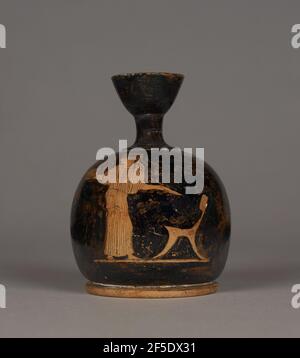 Attico con figure rosse Squat Lekythos. Sconosciuto Foto Stock