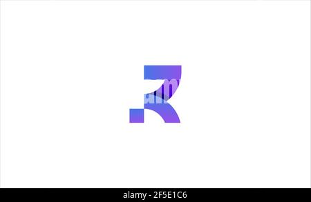 Illustrazione vettoriale di Letter R Modern Logo Design Foto Stock