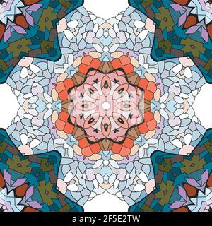 Texture senza giunture per adulti vettoriali per la decorazione. Disegno artistico dipinto a mano. Illustrazione Vettoriale