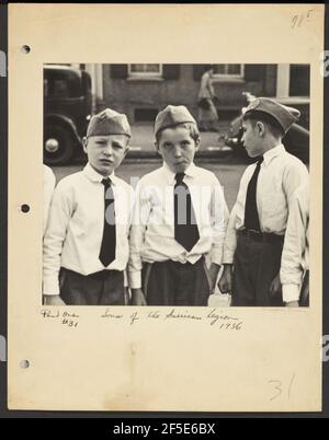 Figli della Legione americana, Betlemme, Pennsylvania. Walker Evans (cucina americana, 1903 - 1975) Foto Stock