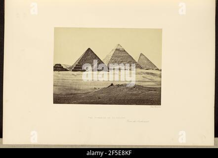 Le Piramidi di El Geezeh, dal sud-ovest. Francis Frith (inglese, 1822 - 1898) Foto Stock