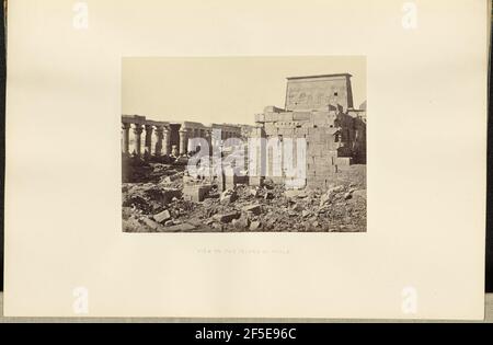 Vista sull'isola di Philae. Francis Frith (inglese, 1822 - 1898) Foto Stock